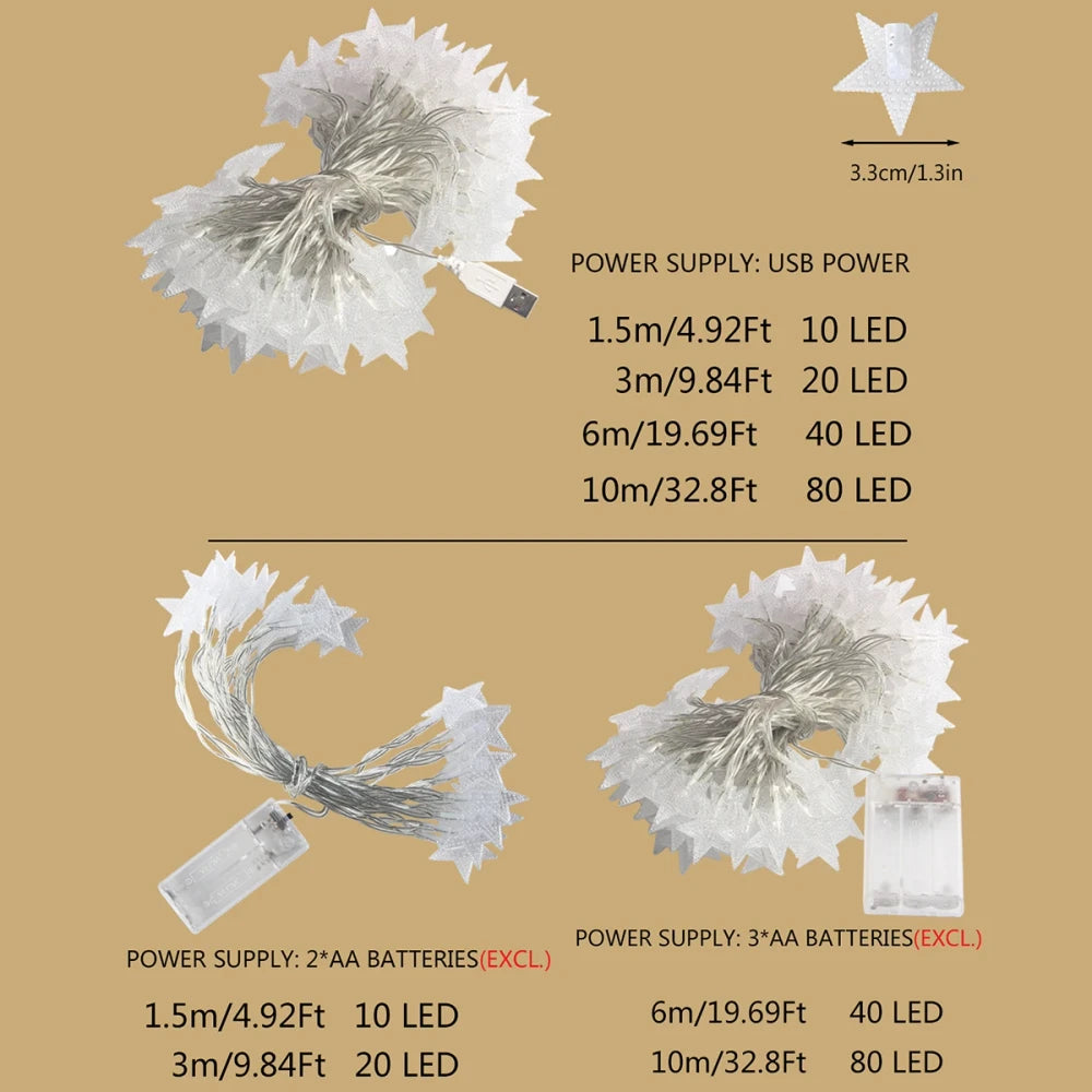 LED Star Fairy Lights