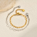 Invisible Bracelet - dainty gold paperclip chain bracelet