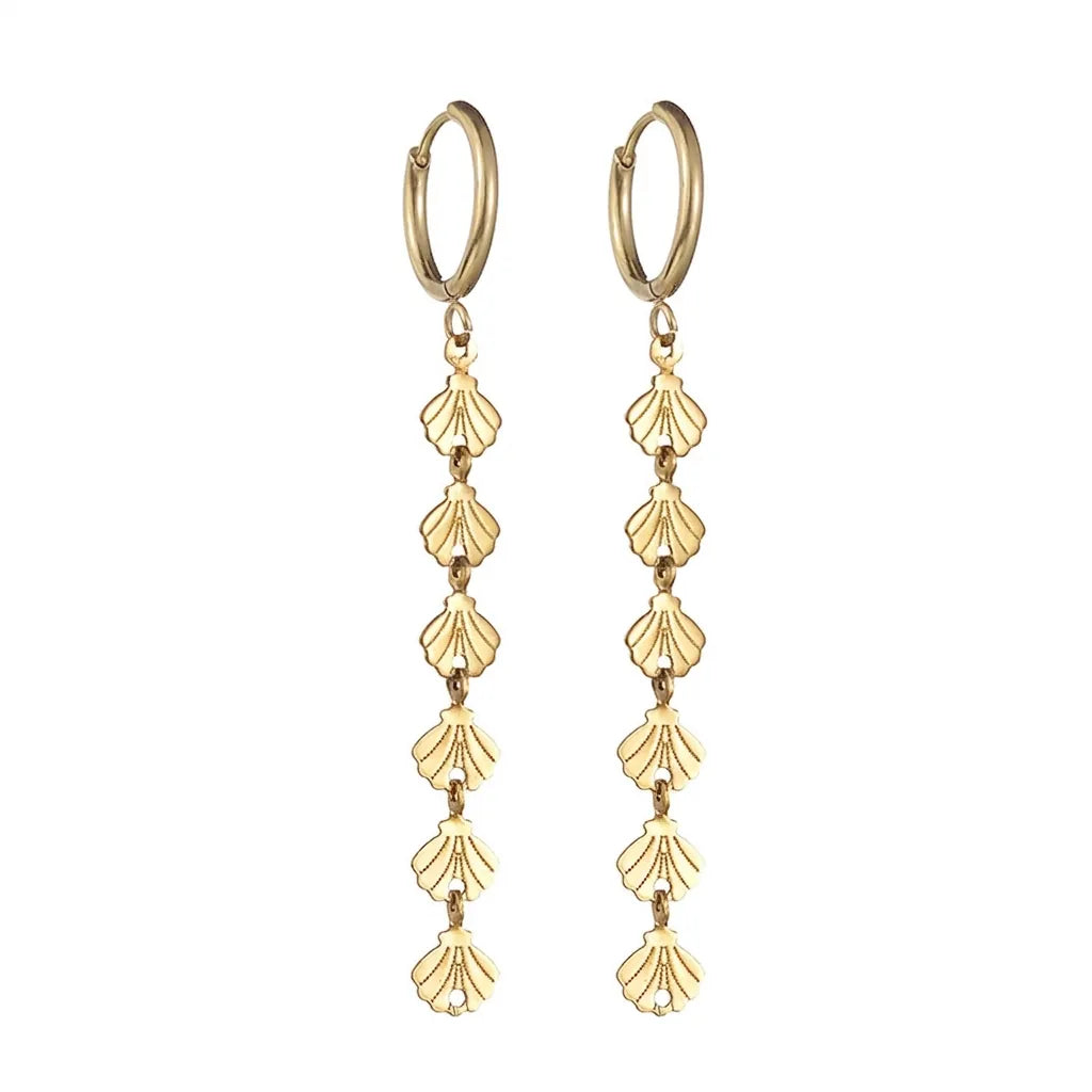 The Threader - thin gold chain threader earrings