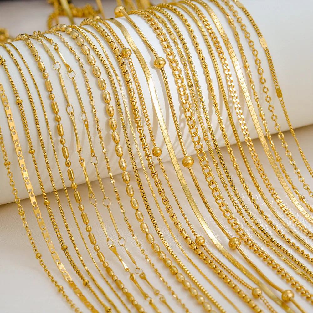 Layering Chain - long gold layering necklace, no pendant