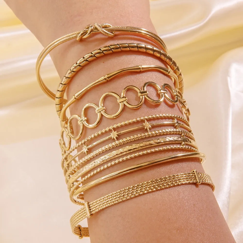 Confidence Cuff - open gold cuff bracelet